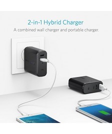 Anker PowerCore Fusion 5000 2-in-1 Portable Charger and Wall Charger, AC Plug with 5000mAh Capacity, PowerIQ Technology, For Apple and Android  