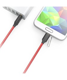 Anker Nylon Braided Tangle-Free Micro USB Cable with Gold-Plated Connectors for Android 1.8 m - Red