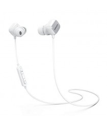 Anker Bluetooth headphone SoundBuds Tag In-Ear Bluetooth Earbuds Smart Magnetic Headphones with aptX Technology, CVC 6.0 Noise Cancellation, 6 Hour Playtime  - white