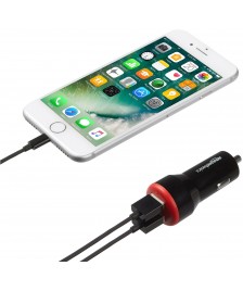 AmazonBasics Dual-Port USB Car Charger  - 4.8 Amp/24W, 