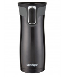 Contigo AUTOSEAL West Loop Vacuum Insulated Stainless Steel Travel Mug with Easy-Clean Lid, 470 milliliters - Black   
