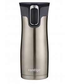 Contigo AUTOSEAL West Loop Vacuum Insulated Stainless Steel Travel Mug with Easy-Clean Lid, 470 milliliters - Silver   