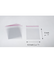 Transparent adhesive bag - 5x5.5 Inch | 13x14 cm    