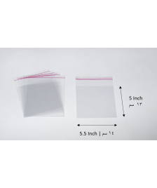 Transparent adhesive bag - 5x5.5 Inch | 13x14 cm    