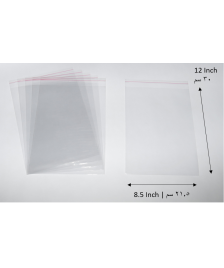 Transparent adhesive bag - 8.5x12 Inch | 21.5x30 cm    