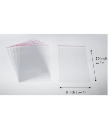 Transparent adhesive bag - 8x10 Inch | 20x25 cm      