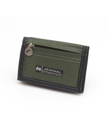 Trifold wallet canvas with zipper for coins